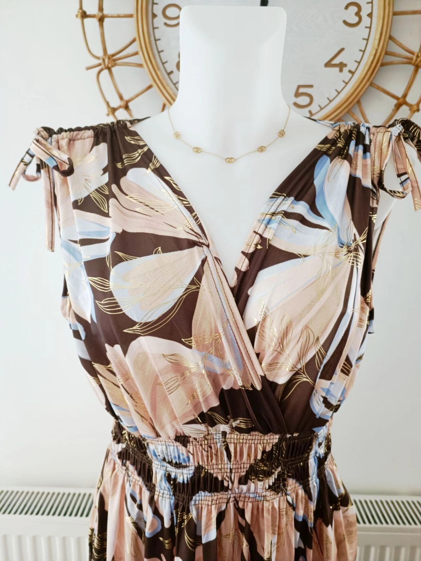 Robe magique marron beige ciel dorée  – photo 2